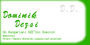 dominik dezsi business card